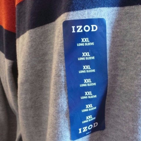 NWT IZOD Fieldhouse Striped Crewneck Sweater XXL 2XL - Picture 4 of 8
